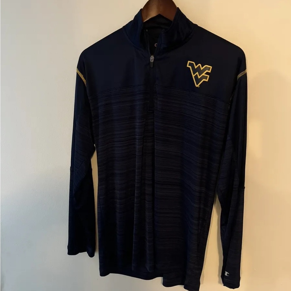 West Virginia Mountaineers Quarter Zip Long Sleeve Jacket Size Large